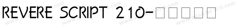 REVERE SCRIPT 210字体转换